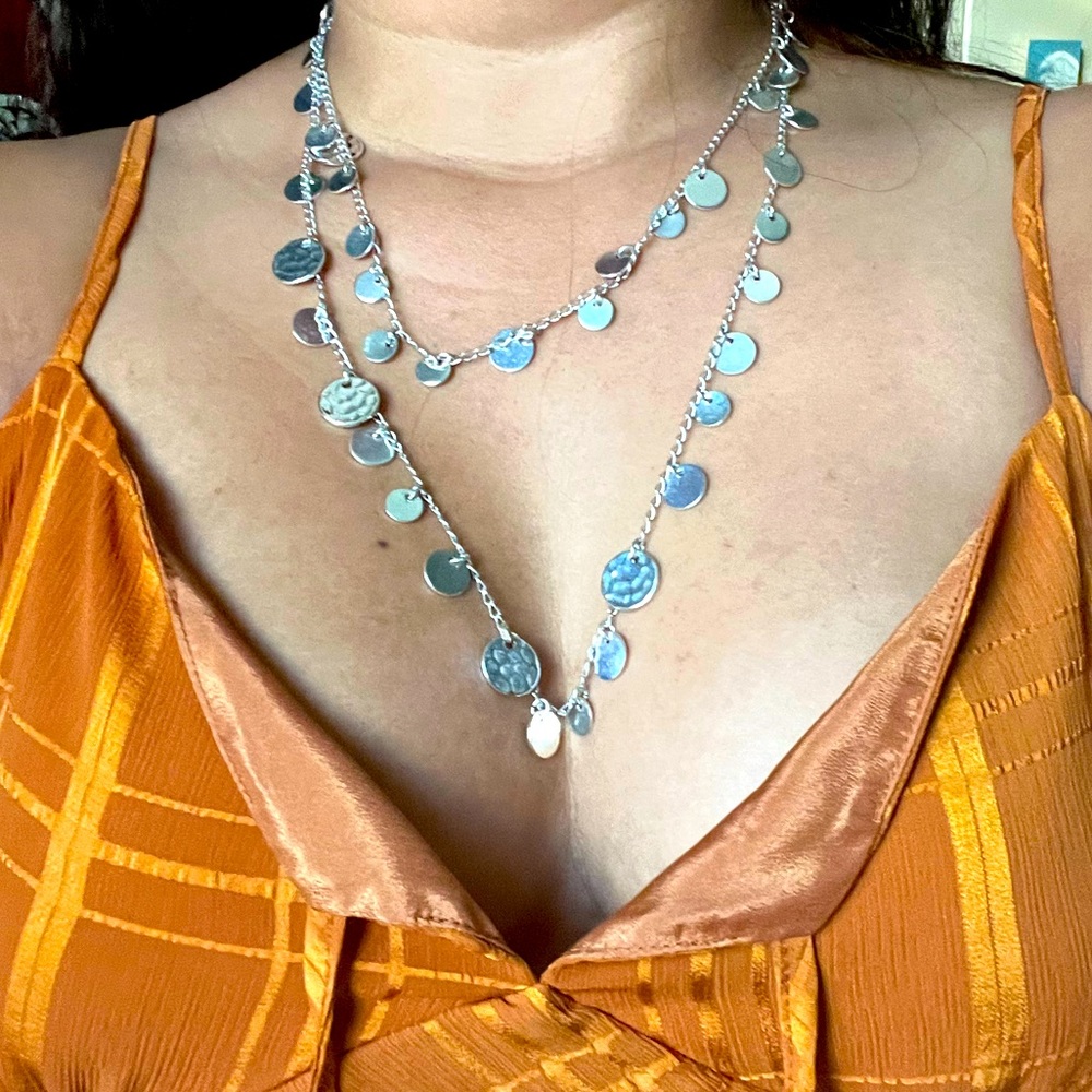 Nine West long layered necklace
